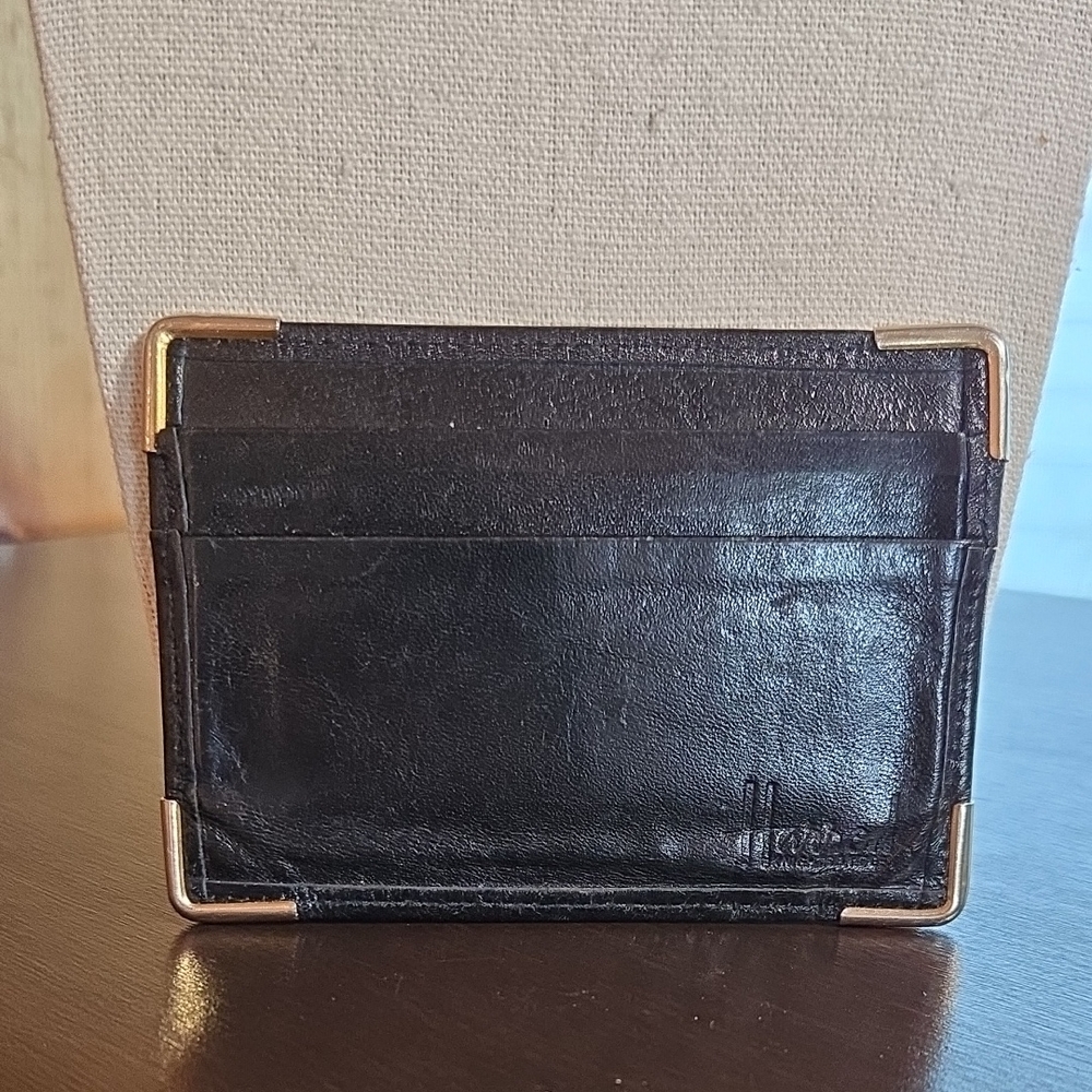 Harrods (London) Knightsbridge Black Leather Card Holder